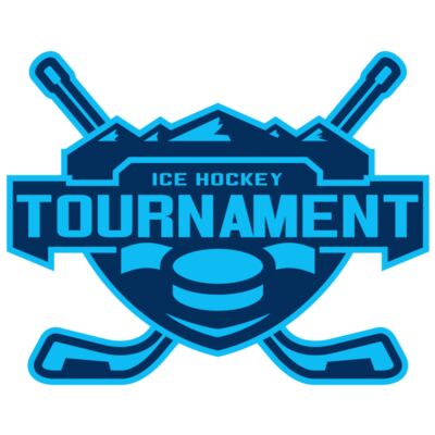 Tournament Ice Hockey logo template Miniatura