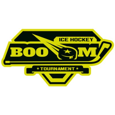 Boom Ice Hockey Tournament logo template Miniatura